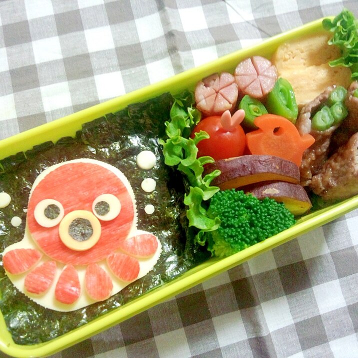 簡単キャラ弁☆タコちゃんのお弁当♪